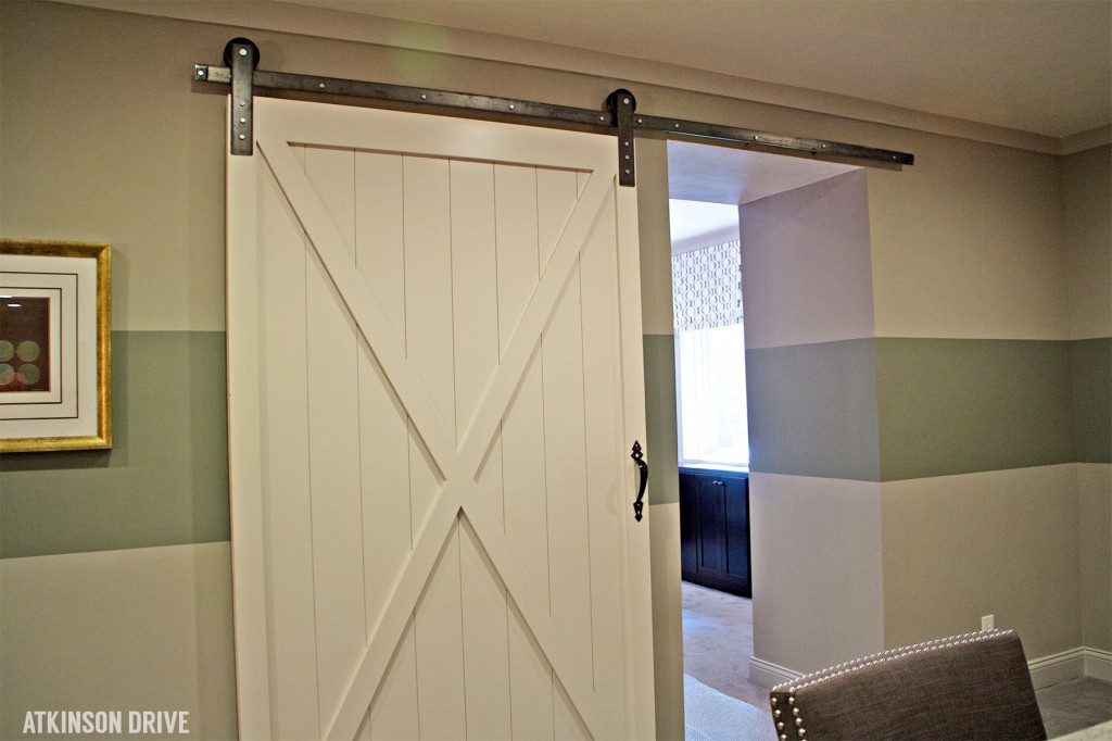 Home-a-Rama 2014: White barn door in the basement | Atkinson Drive
