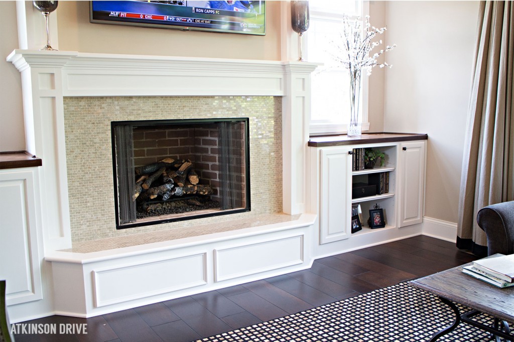 Home-a-Rama 2014: Bright living room with tiled fireplace | Atkinson Drive
