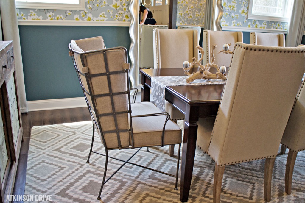 Home-a-Rama 2014: Linen and metal dining chairs for a rustic modern look | Atkinson Drive