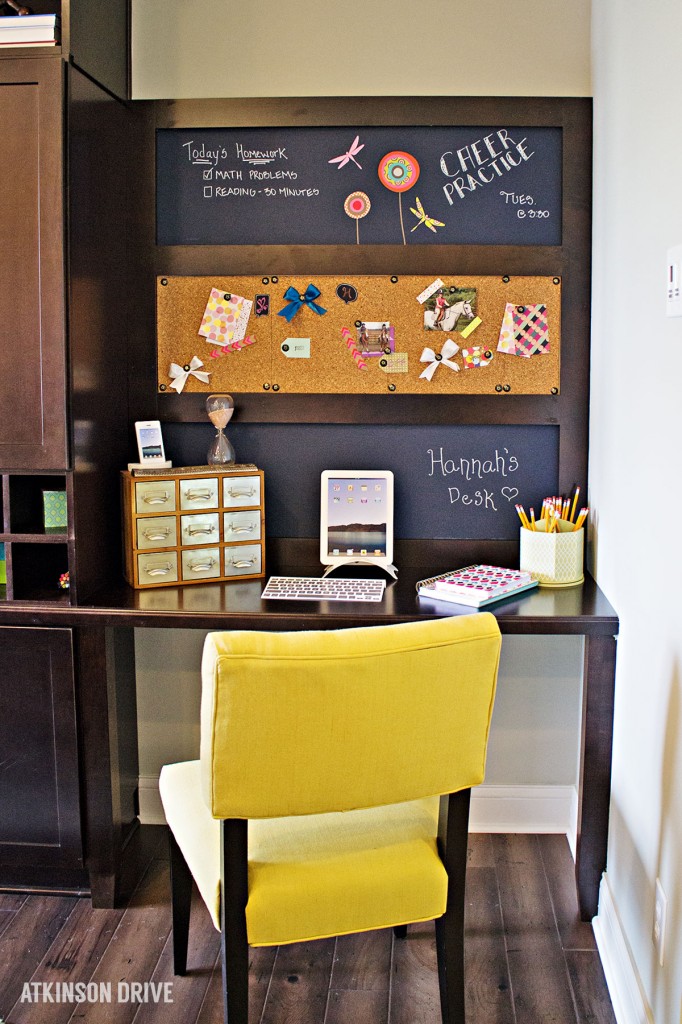 Home-a-Rama 2014: Homework area with chalk and cork boards | Atkinson Drive