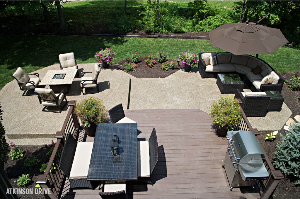 Home-a-Rama 2014: Large outdoor patio space with multiple seating areas | Atkinson Drive