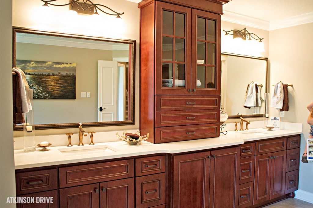 Home-a-Rama 2014: Master bathroom with floor-to-ceiling cabinetry | Atkinson Drive