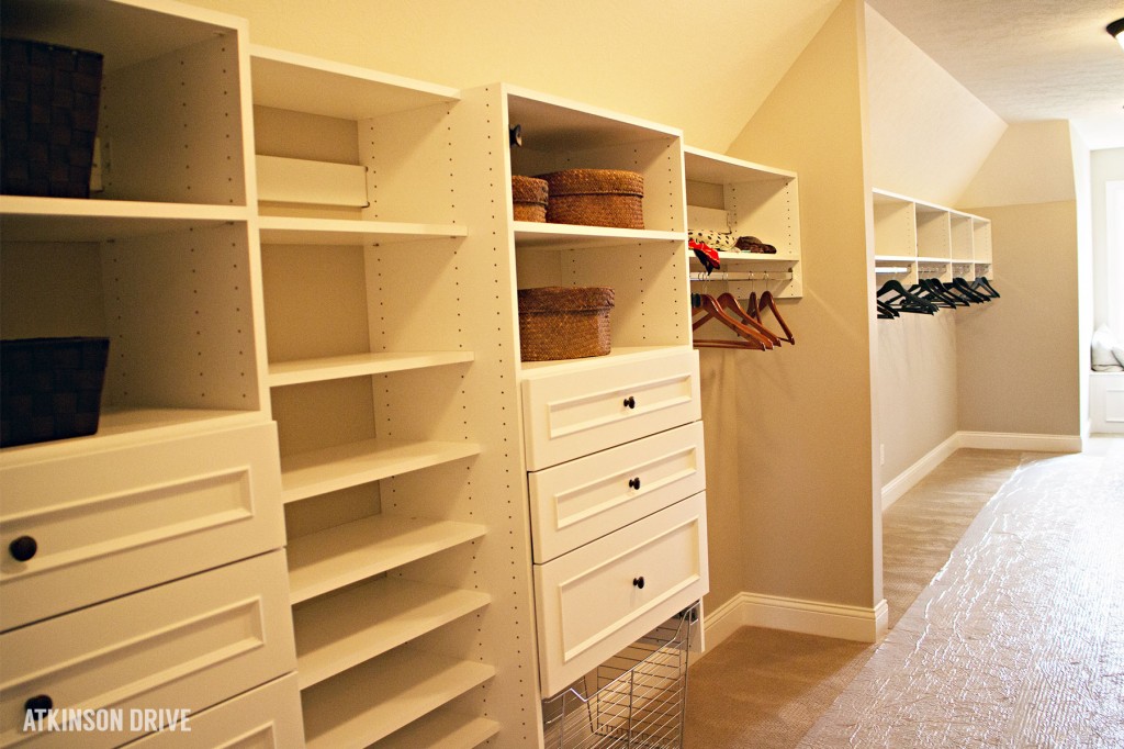 Home-a-Rama 2014: Huge master bedroom closet with built-in storage and window seat | Atkinson Drive