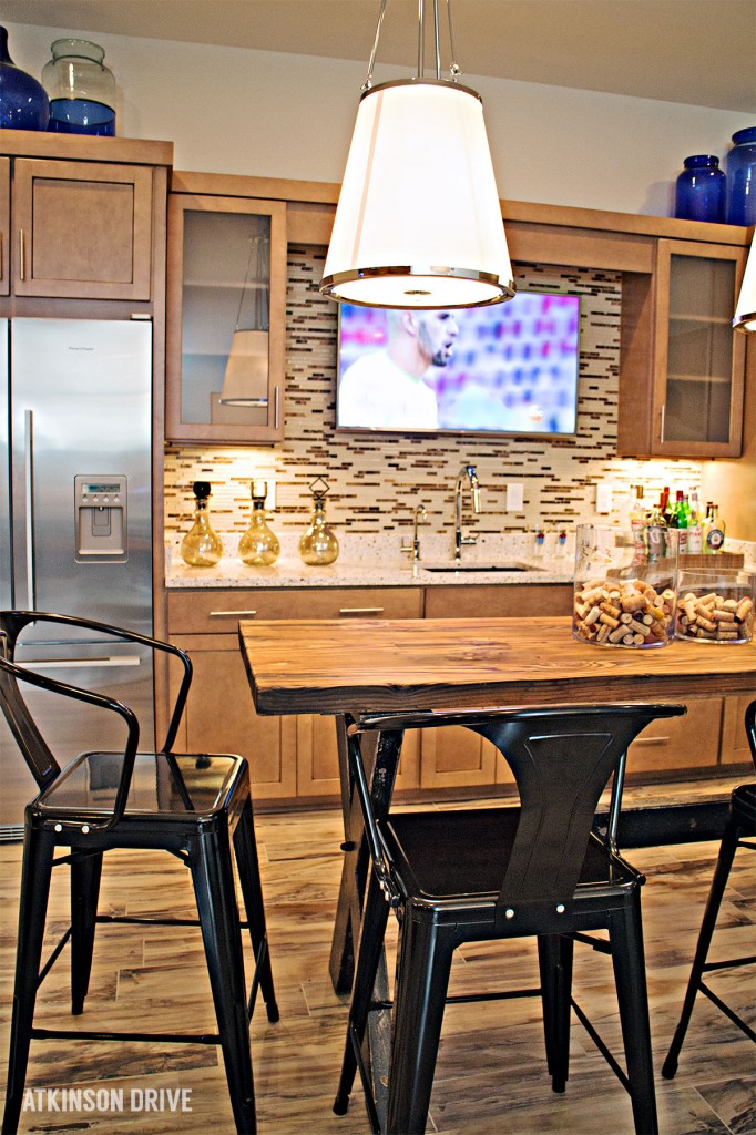 Home-a-Rama 2014: Rustic modern basement bar area | Atkinson Drive