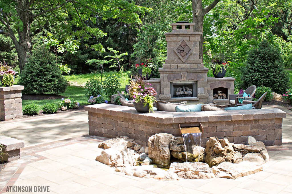 Home-a-Rama 2014: Outdoor patio with fire and water features | Atkinson Drive
