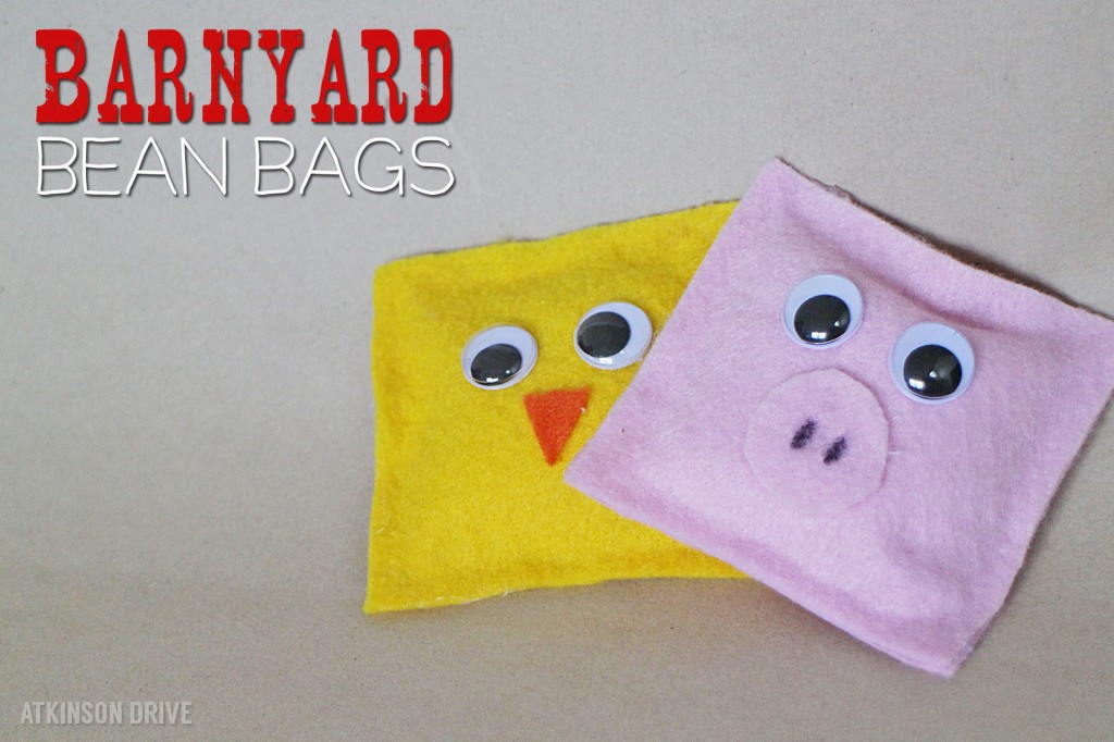 DIY (no-sew) Barnyard Beanbags by Atkinson Drive