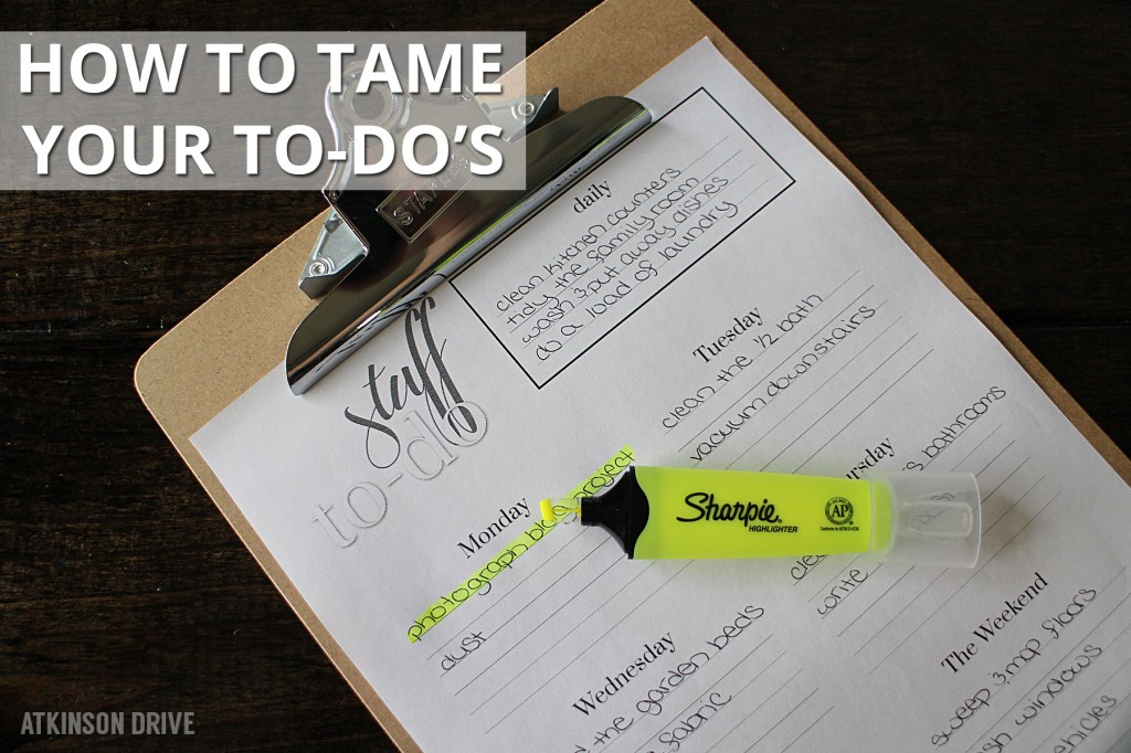 Tame Your To-Do List with Sharpie and Atkinson Drive