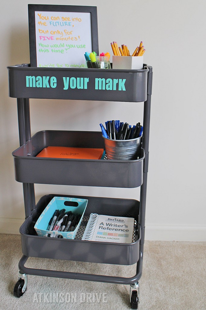 "Make Your Mark" Creative Writing Station by Atkinson Drive. The perfect creativity station for teachers and moms to encourage original ideas. 