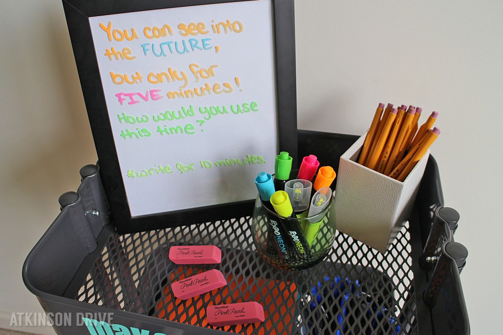 "Make Your Mark" Creative Writing Station by Atkinson Drive. The perfect creativity station for teachers and moms to encourage original ideas. 