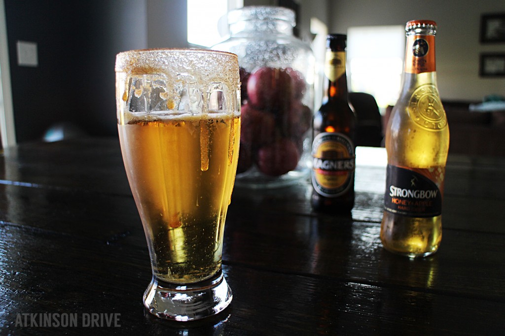 Looking for a Fall treat to beat the heat? This chilled caramel apple cider (just for grown-ups) is the perfect early Fall cocktail!
