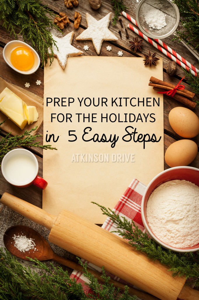 Before the holiday season starts, take some time to spruce up your kitchen - in 5 easy steps! /// by Atkinson Drive